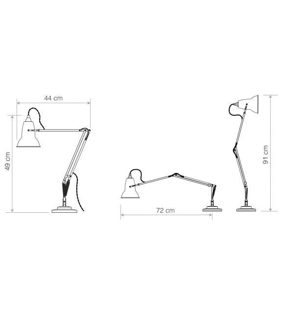 Original 1227 Brass Desk Anglepoise Lampe de Table