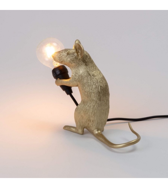 Mouse Gold Seletti Lampe de Table