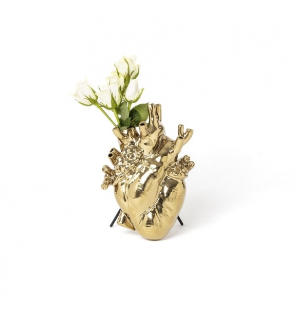 Seletti Vase Gold in Bloom White