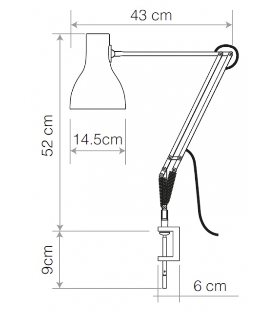Type 75 Desk Clamp Anglepoise Tischleuchte