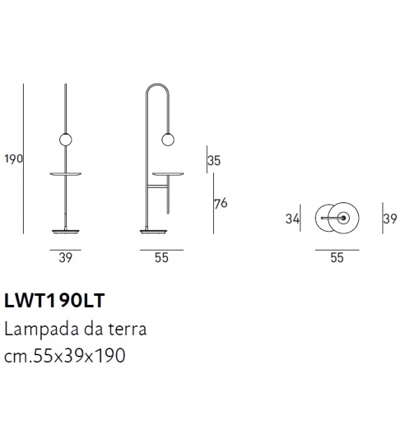Light With a Table Living Divani Lampada da Terra