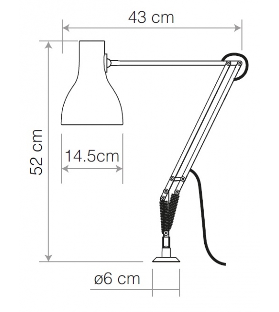 Type 75 Insert Anglepoise Lampada da Tavolo