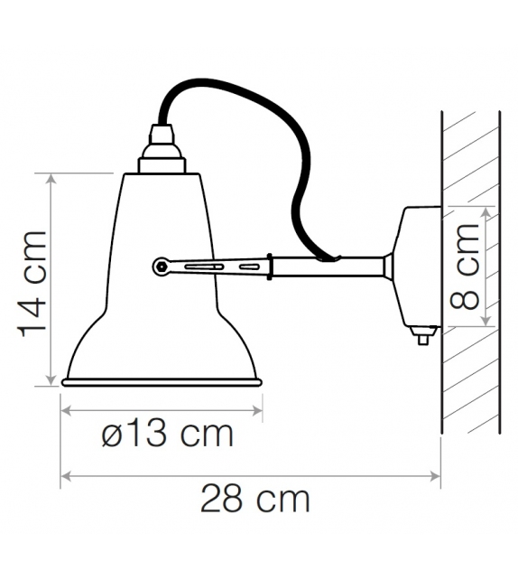 Original 1227 Mini Light Anglepoise Lampada da Parete