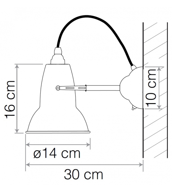 Original 1227 Light Anglepoise Lampada da Parete