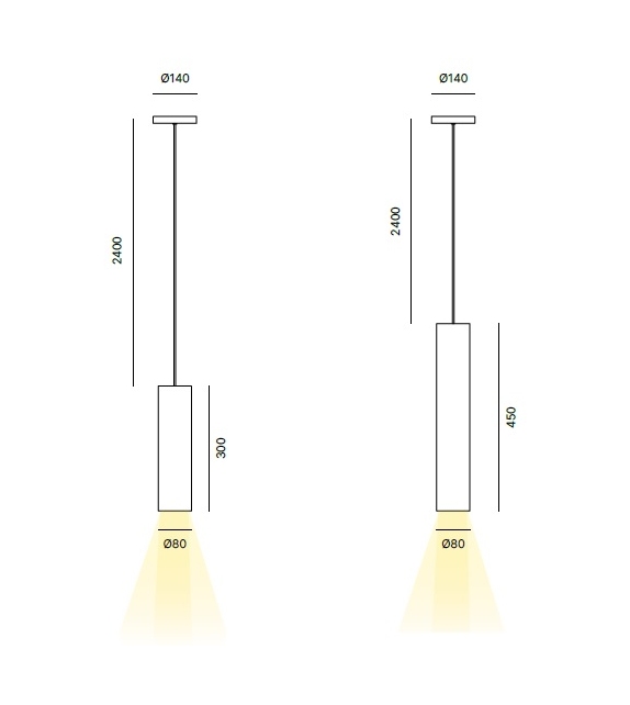 Tube Quadrifoglio Group Hängeleuchte