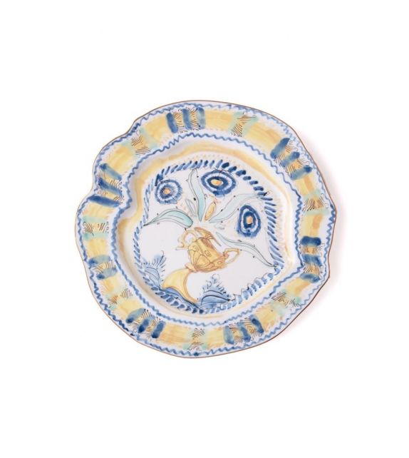 Prêt pour l'expédition - Classic On Acid Blue Chinoiserie Seletti Grande Assiette