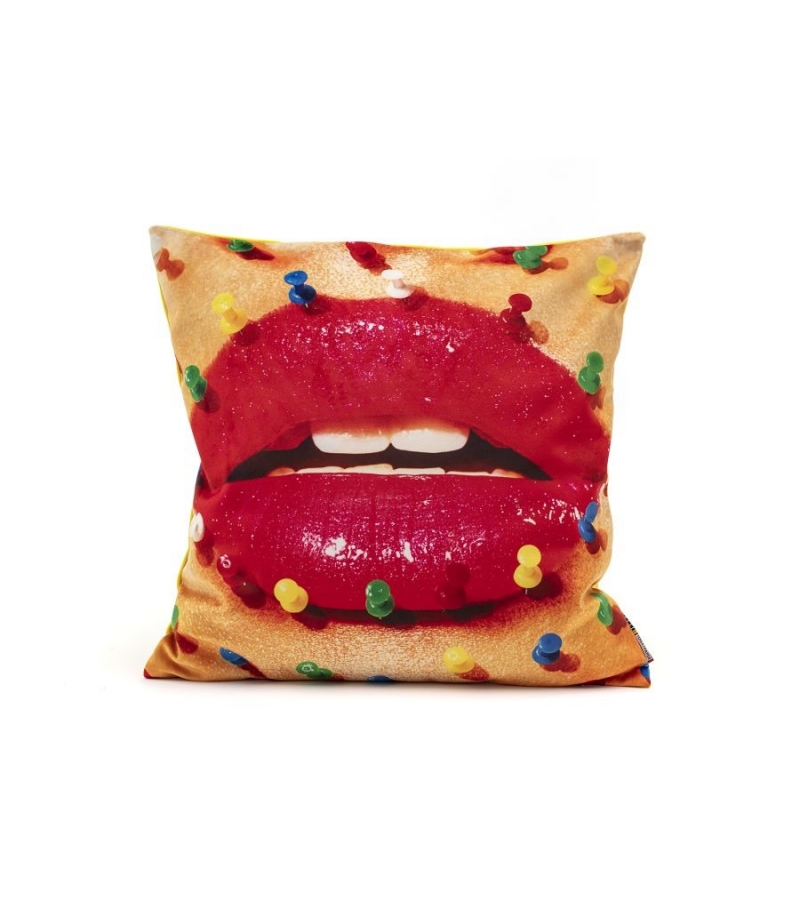 Mouth with Pins Seletti Cuscino