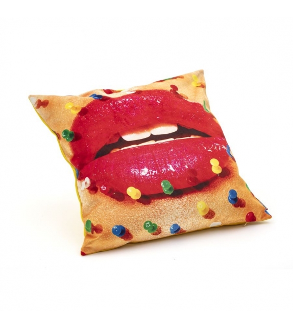 Mouth with Pins Seletti Cuscino