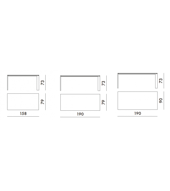 Four Ceramic Kartell Mesa