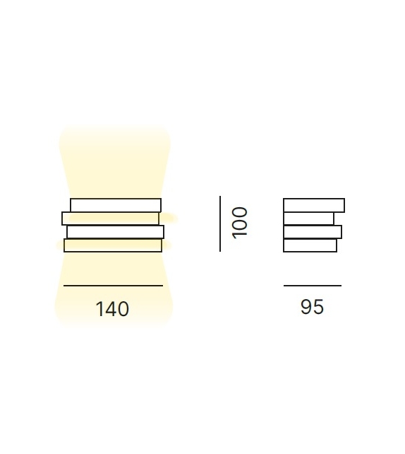 Escape Cube Quadrifoglio Group Lámpara de Pared