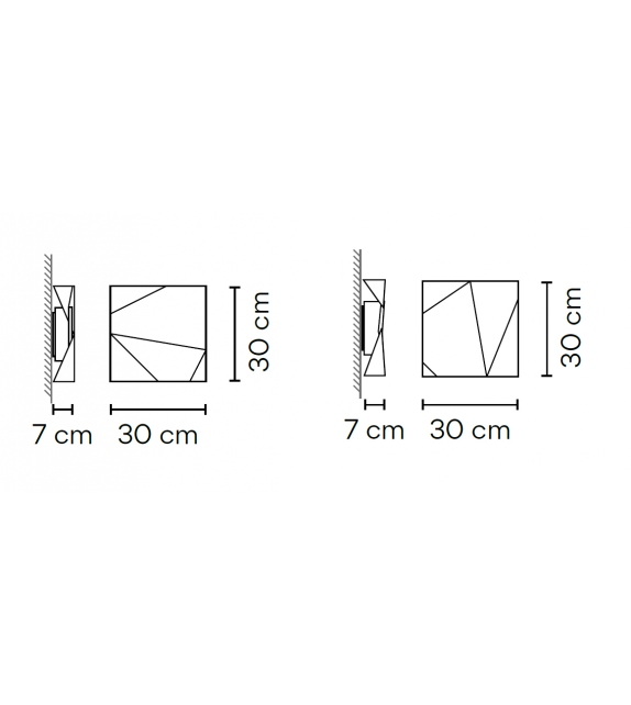 Origami Single Vibia Lampada da Parete