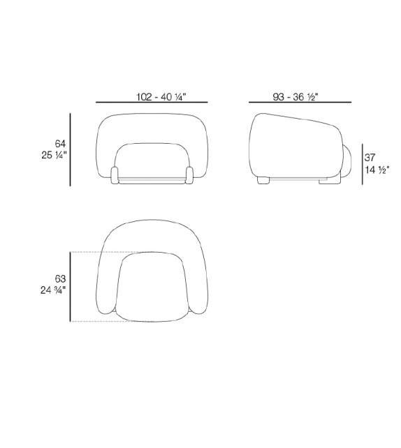Milos Fauteuil Rembourré Fauteuil Vondom
