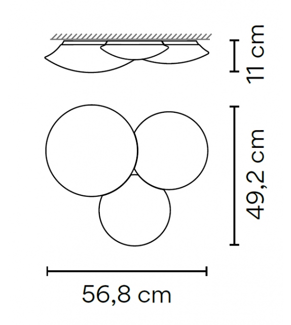 Puck Three-Sphere Vibia Plafón