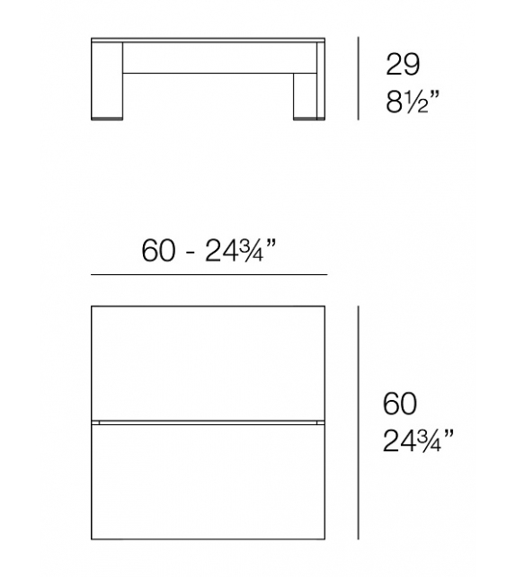 Posidonia Vondom Tavolino per Lettino