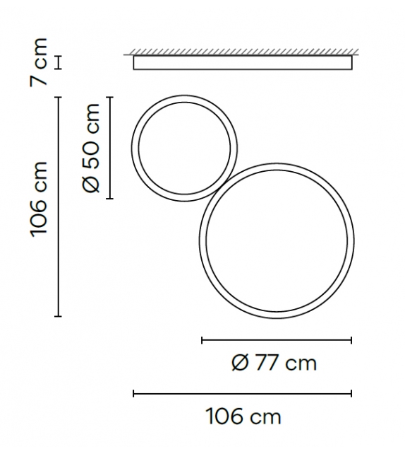Up Double Ring Vibia Lampada da Soffitto
