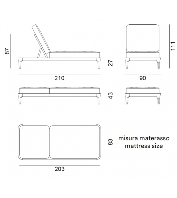 Mediterraneo Gervasoni Sonnenliege