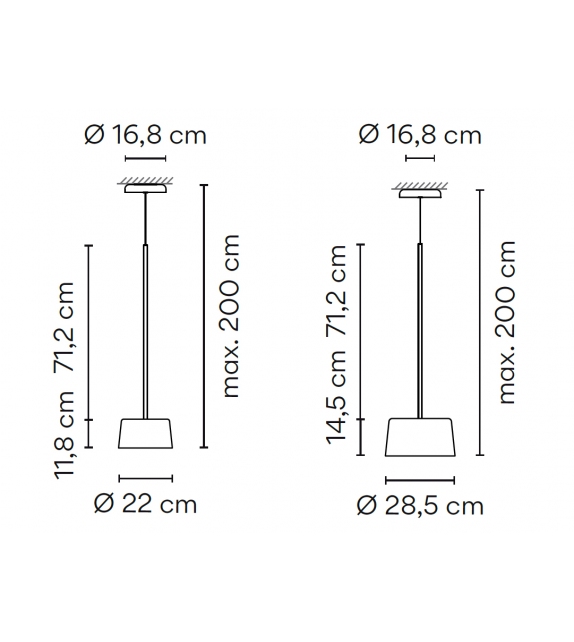 Tube Vibia Lampada a Sospensione