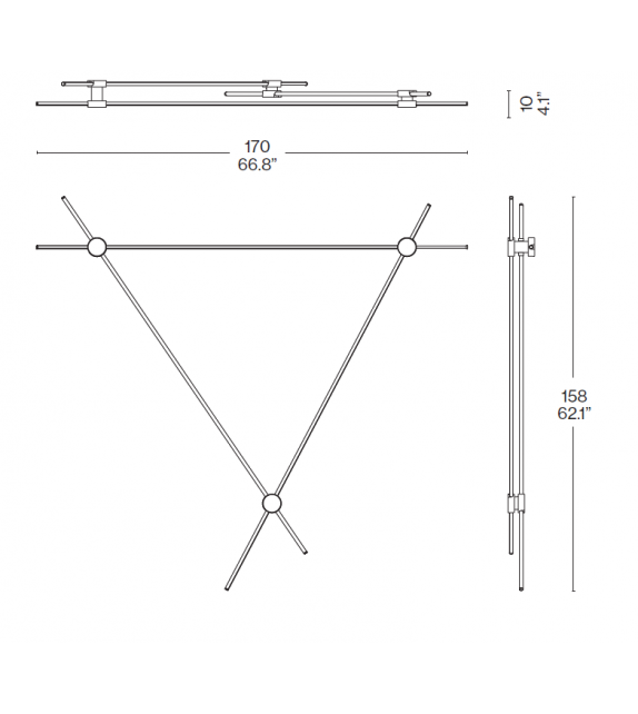 EITIE Triangle Vertical Wall Cassina Applique