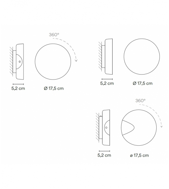 Dots Wood Vibia Wandleuchte