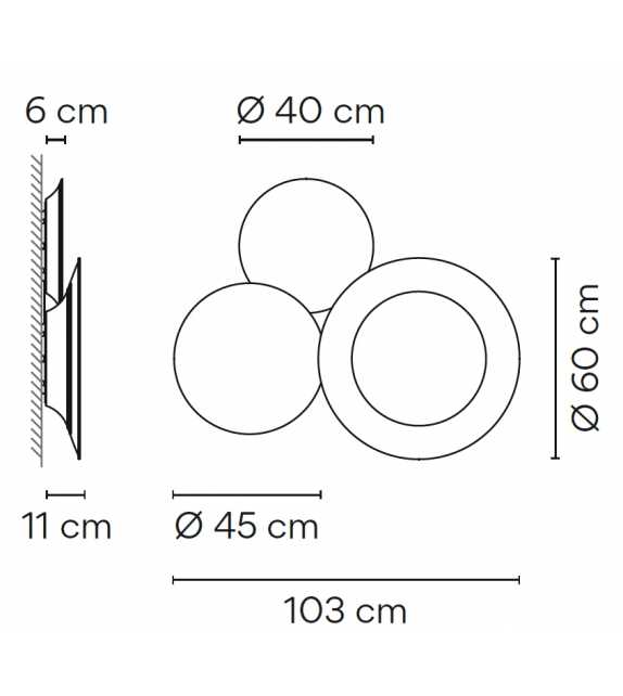 Puck Wall Art 5486 Vibia Lampada da Parete