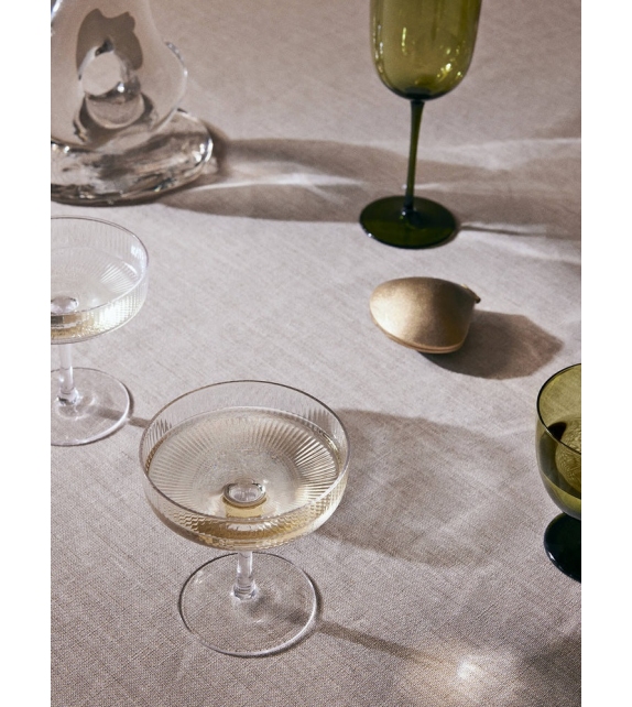 Ripple Champagne Ferm Living Set aus 2 Gläsern