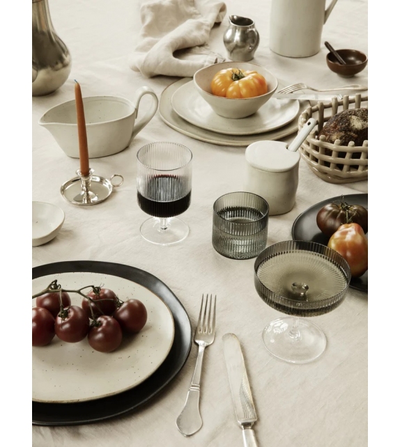 Ripple Champagne Ferm Living Set aus 2 Gläsern