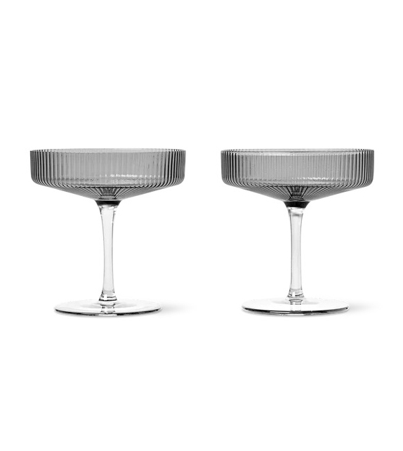 Ripple Champagne Ferm Living Jeu de 2 Verres