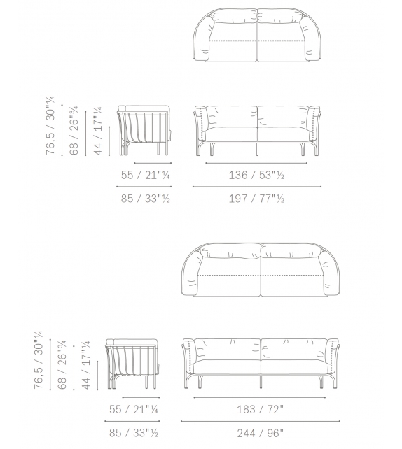 Sofa Mirabell Poltrona Frau