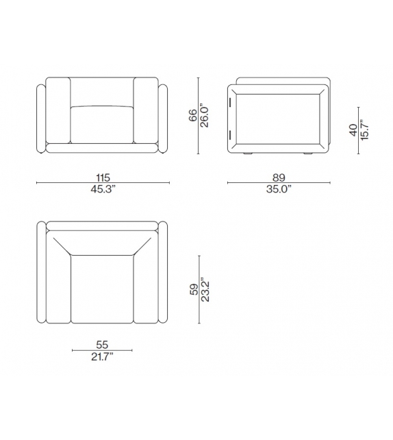 Cornaro W08 Cassina Poltrona