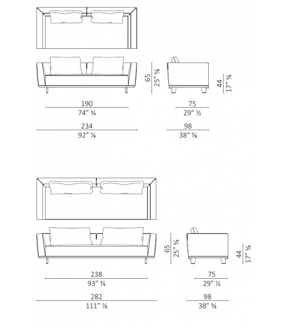 Fillungo Ceccotti Collezioni Sofa
