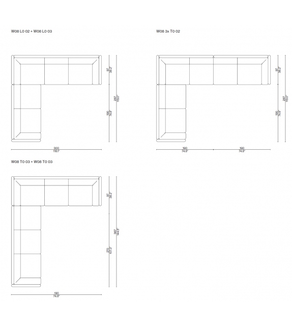 Cornaro W08 Cassina Canapé