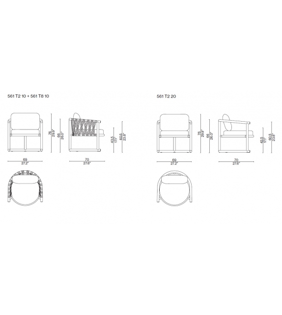 Trampoline 561 Cassina Lounge Chaise