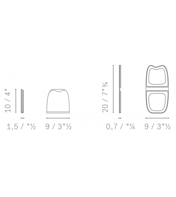 Squash Pocket Poltrona Frau Specchio Portatile