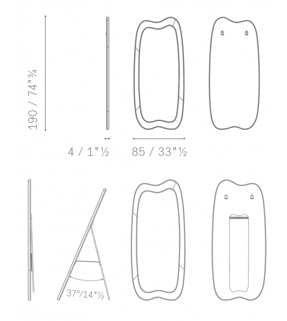 Squash Long Poltrona Frau Miroir