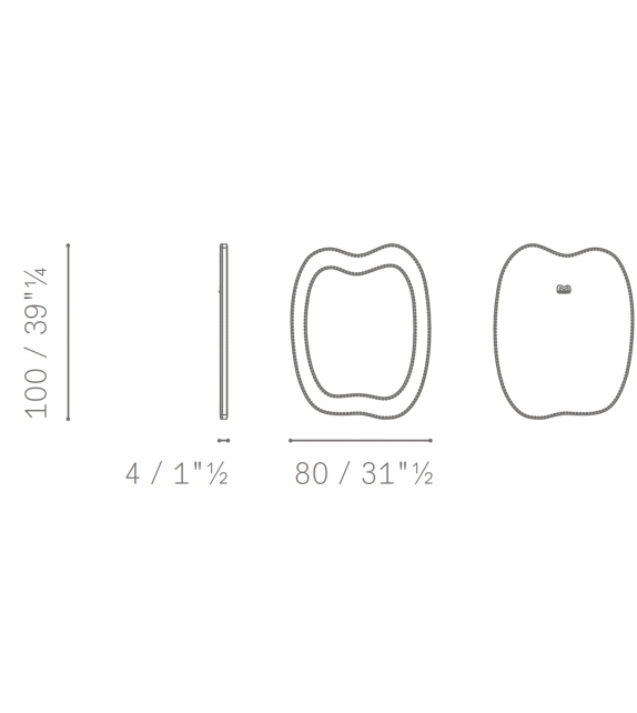 Squash Poltrona Frau Specchio da Parete