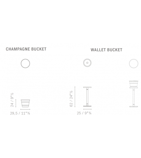 Tableware Collection Poltrona Frau Champagne Bucket