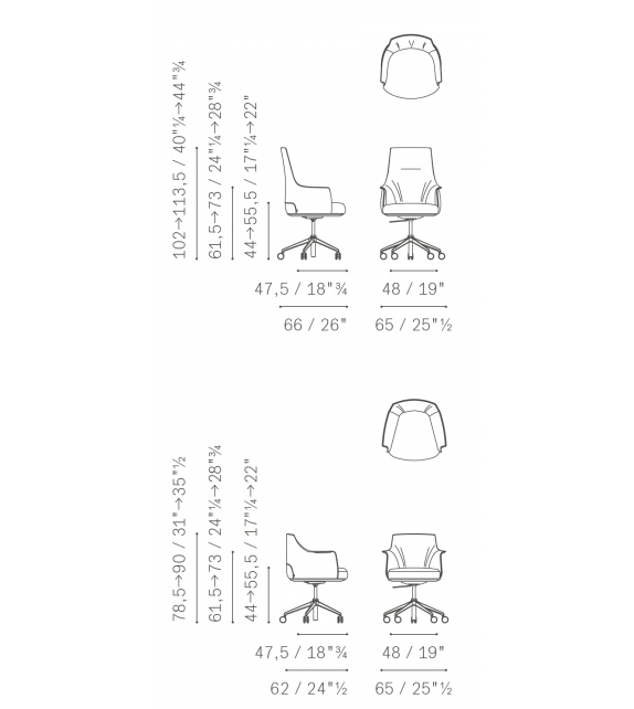 Archibald Task Poltrona Frau Fauteuil de Bureau