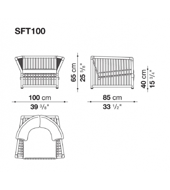 Ready for shipping - Softcage B&B Italia Outdoor Armchair