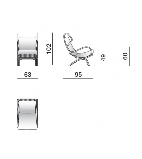 Continuum D.163.7 by Bonacina 1889 Molteni&C Butaca