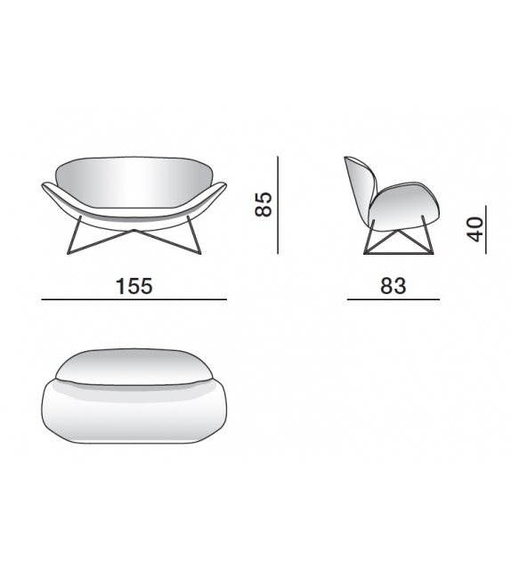 D.157.6 Due Foglie Sofá Molteni&C
