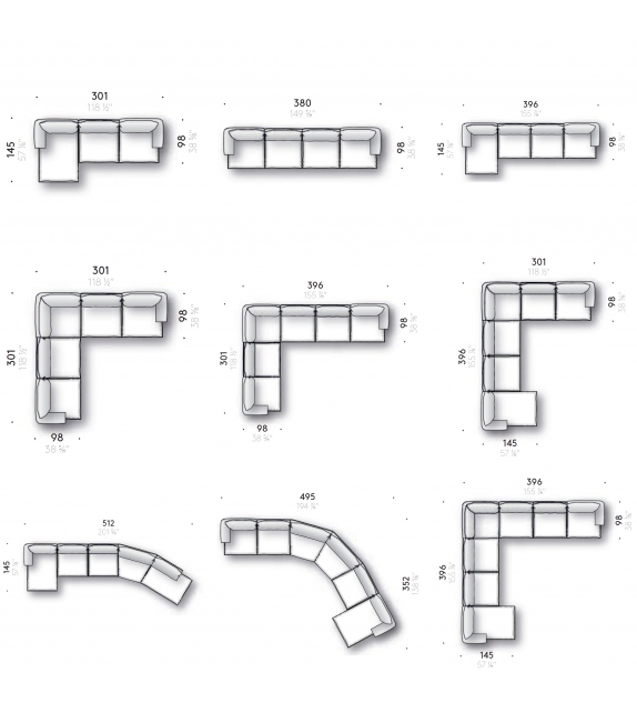 Pillow 20 Modular Sofa DePadova