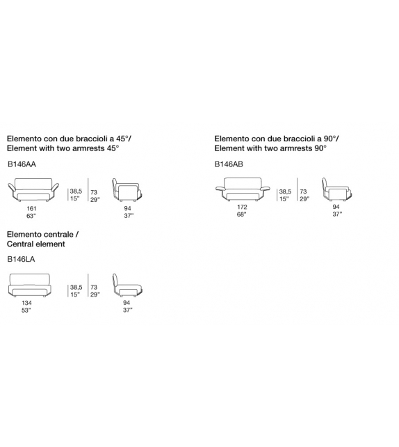Oasi Paola Lenti Kleines Sofa