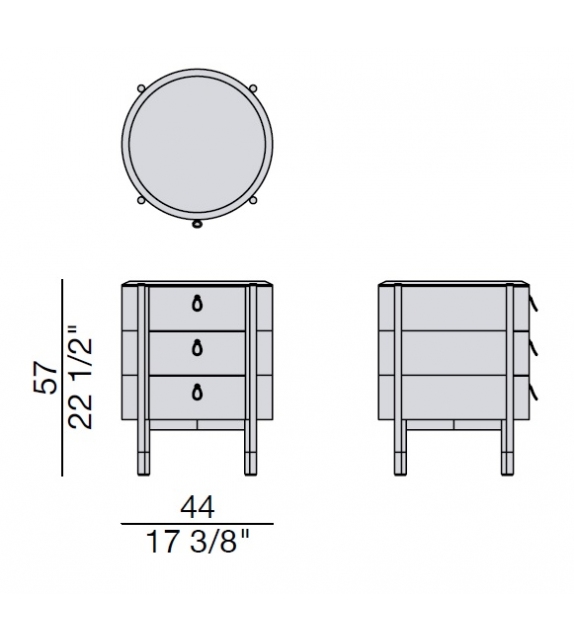 Bayus Tondo 3 Porada Bedside Table