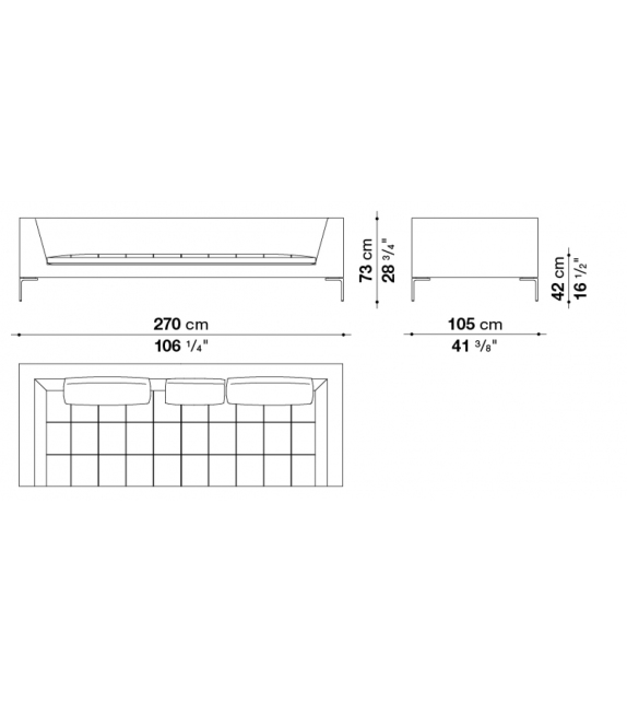 Charles Carré B&B Italia Canapé