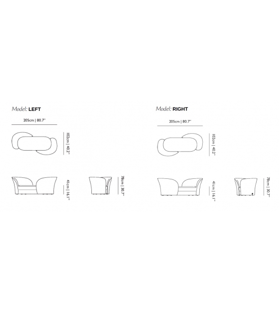 Aldora Vis a Vis Double Seater Moooi Sofá
