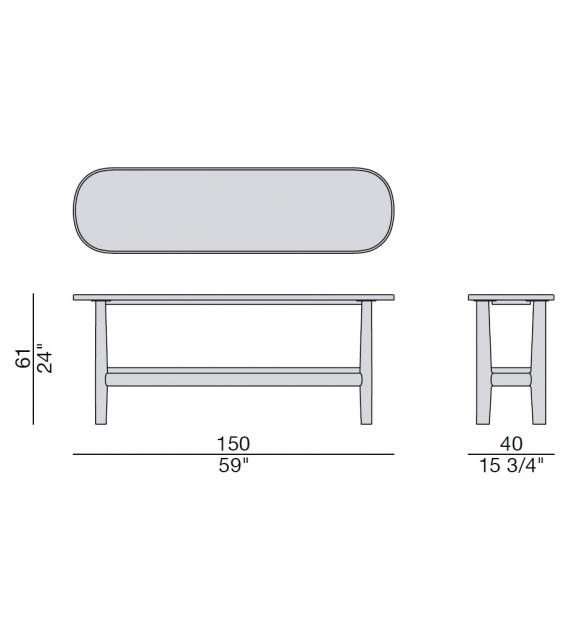 Rami Back Sofa Console Porada