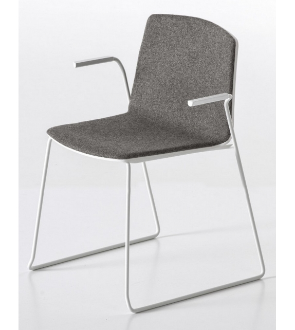 Rama Kristalia Upholstered Chair with Slide Frame & Armrests