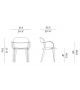 Minima Potocco Chair With Armrests