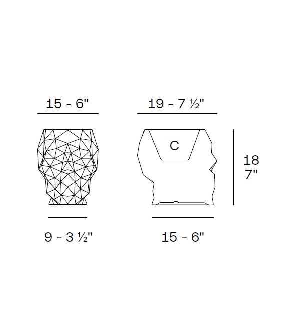 Skull Nano Macetero Vondom