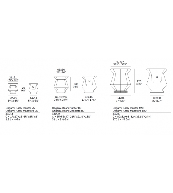 Origami Kashi Vondom Jardinière